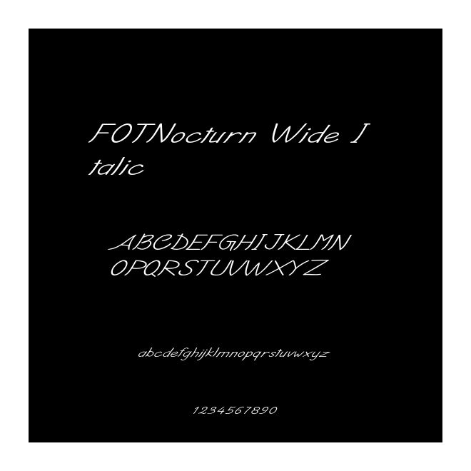 FOTNocturn Wide Italic