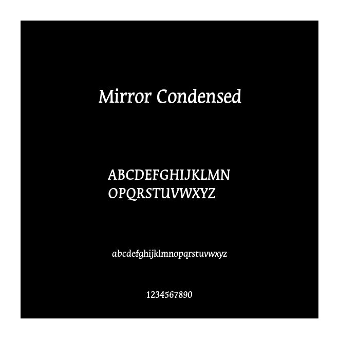 Mirror Condensed