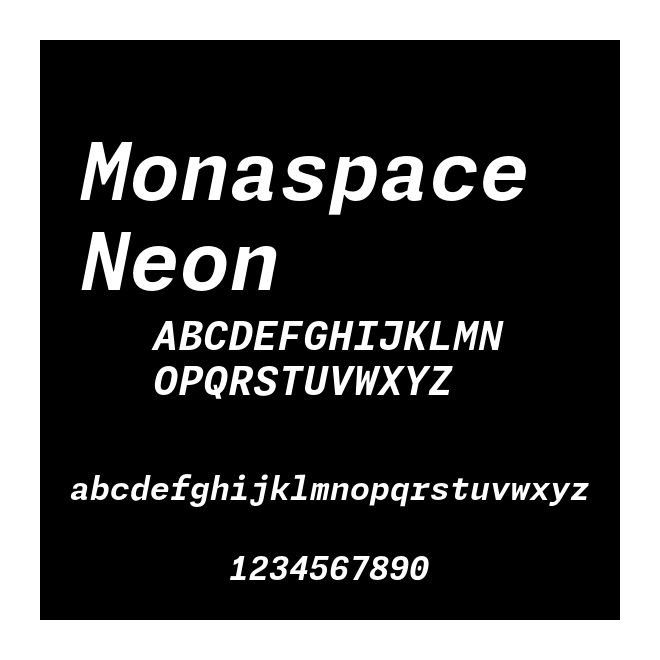 Monaspace Neon