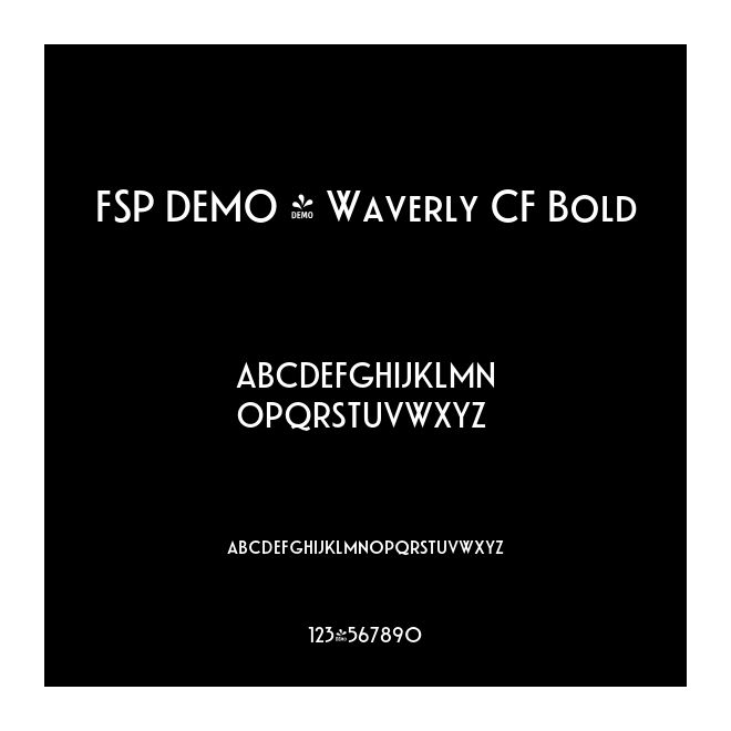 FSP DEMO - Waverly CF Bold