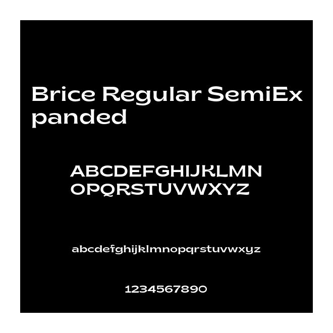 Brice Regular SemiExpanded