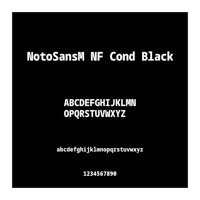 NotoSansM NF Cond Black