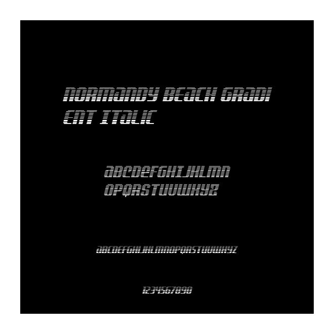Normandy Beach Gradient Italic