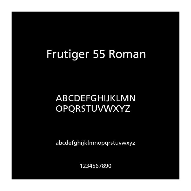 Frutiger 55 Roman