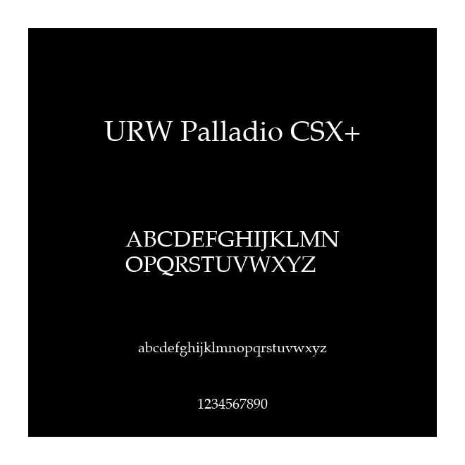URW Palladio CSX+