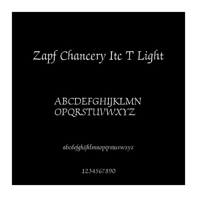 Zapf Chancery Itc T Light