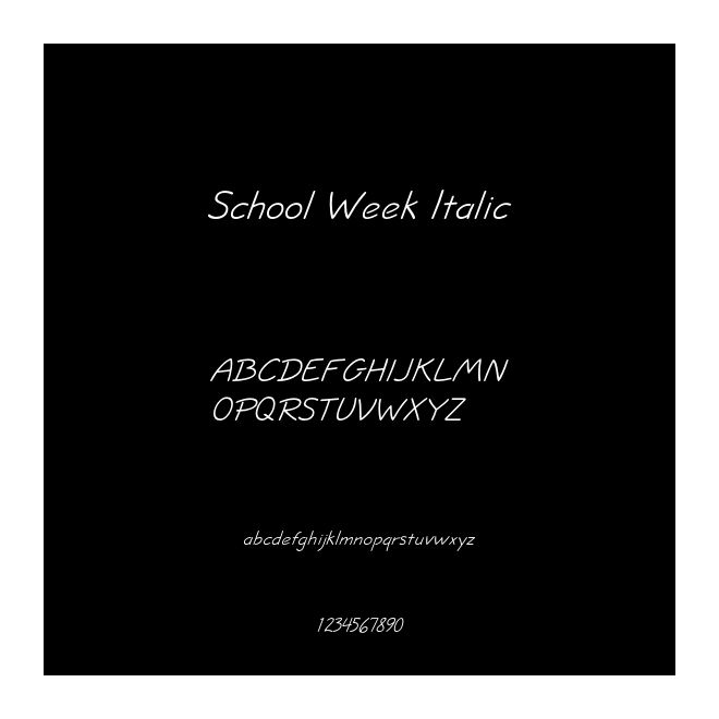 School Week Italic