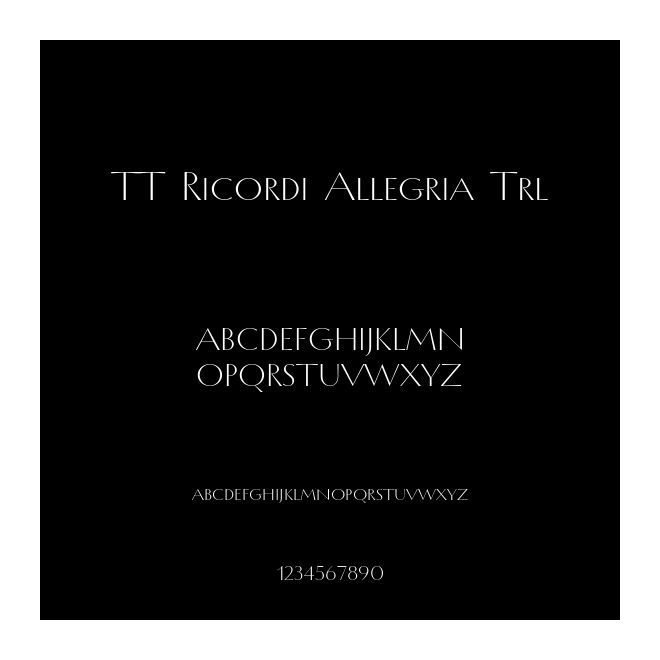 TT Ricordi Allegria Trl
