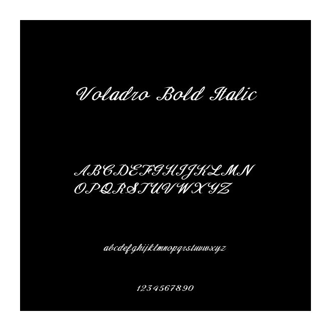 Voladro Bold Italic