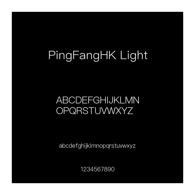 PingFangHK Light