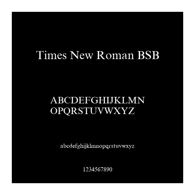 Times New Roman BSB