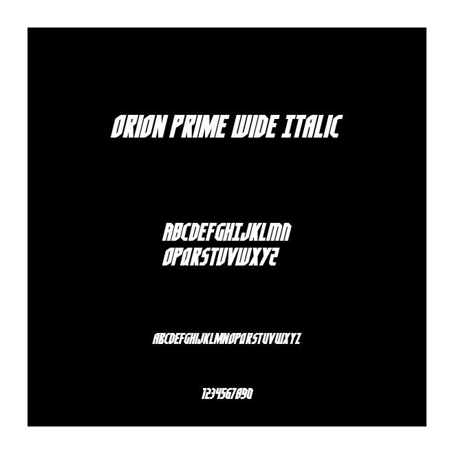 Orion Prime Wide Italic