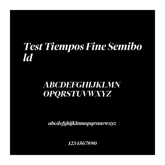 Test Tiempos Fine Semibold