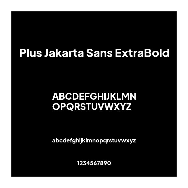 Plus Jakarta Sans ExtraBold