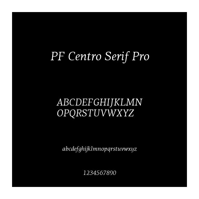 PF Centro Serif Pro
