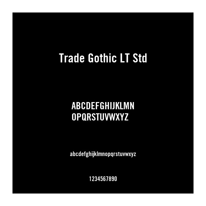 Trade Gothic LT Std