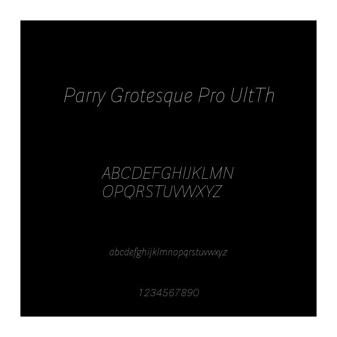 Parry Grotesque Pro UltTh