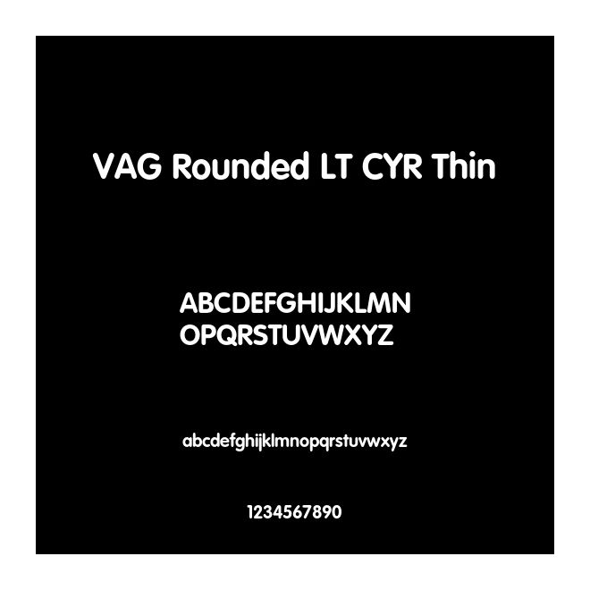 VAG Rounded LT CYR Thin