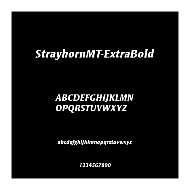 StrayhornMT-ExtraBold