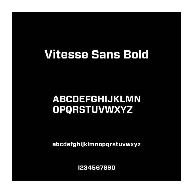 Vitesse Sans Bold
