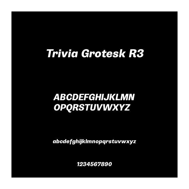 Trivia Grotesk R3