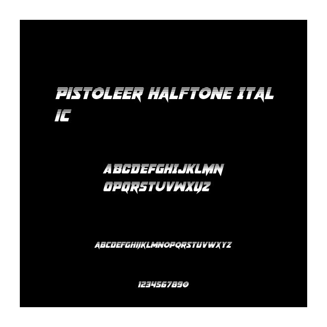 Pistoleer Halftone Italic