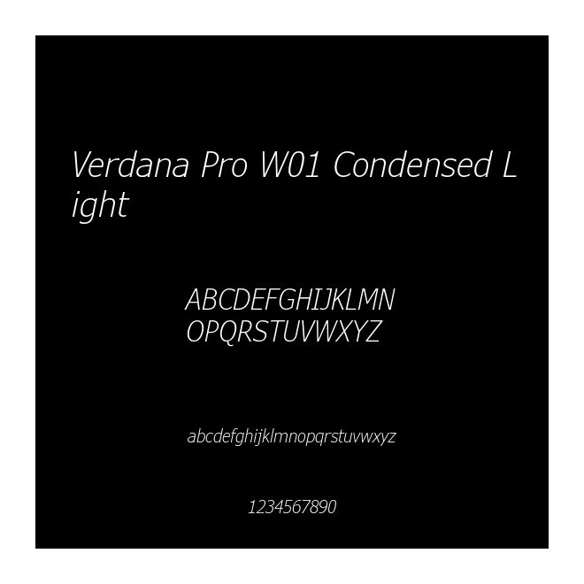 Verdana Pro W01 Condensed Light