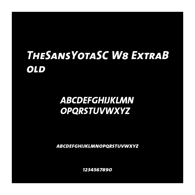 TheSansYotaSC W8 ExtraBold