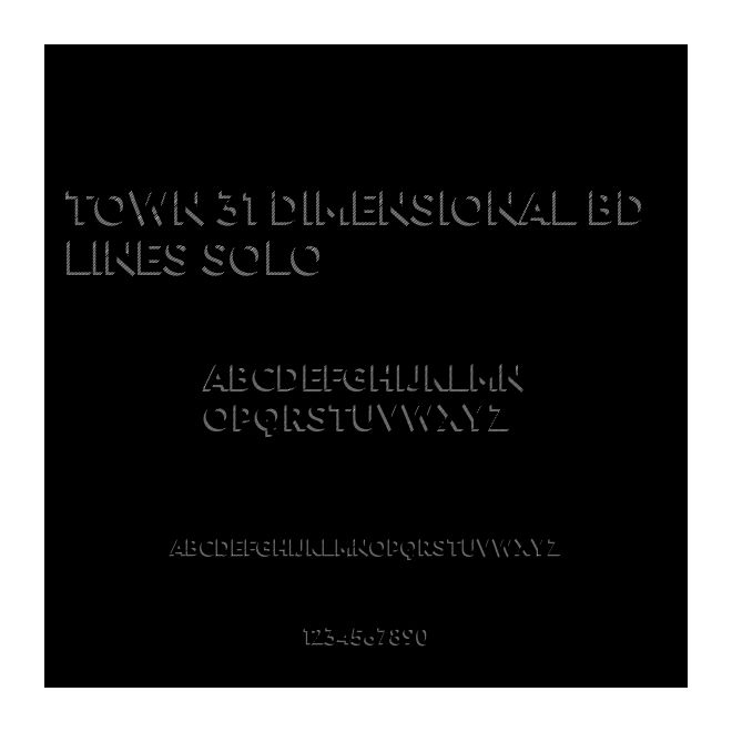 Town 31 Dimensional Bd Lines Solo