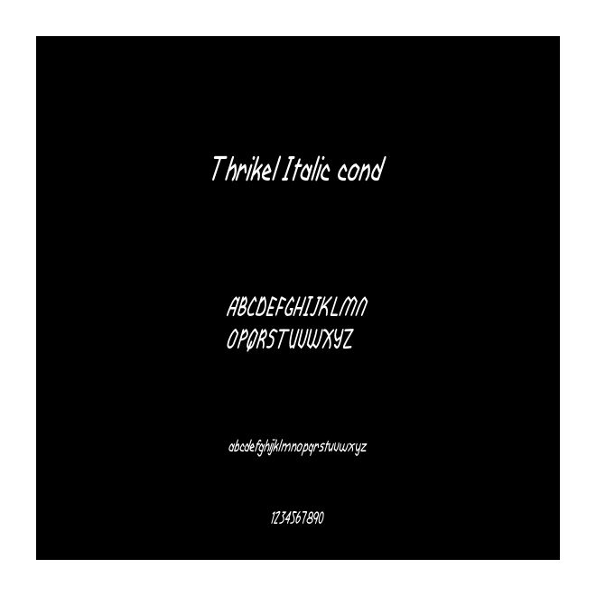 Thrikel Italic cond