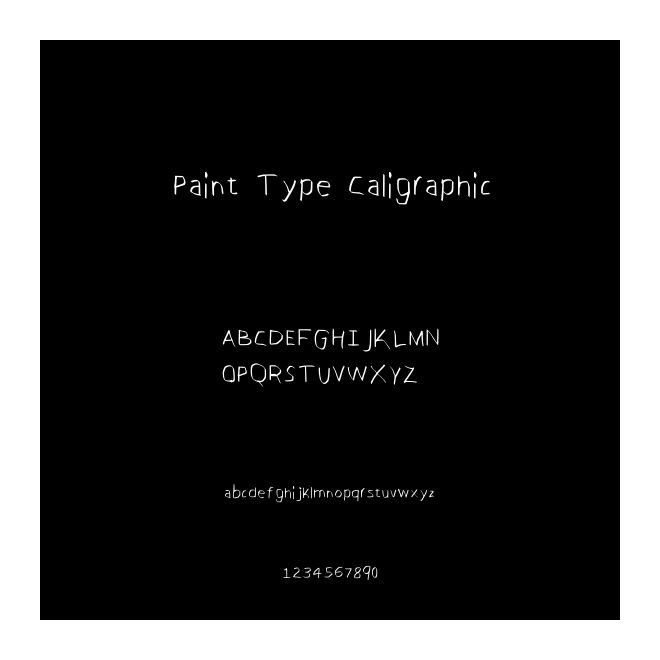 Paint Type Caligraphic