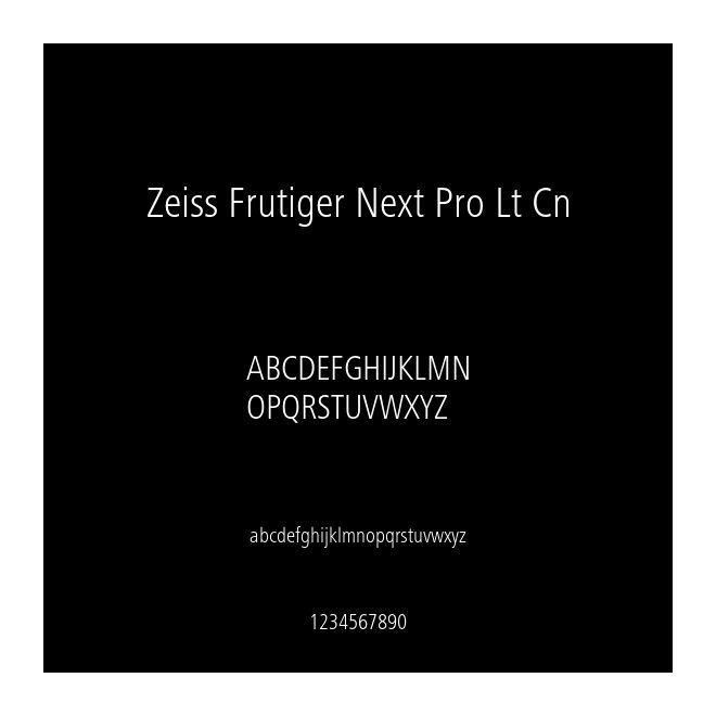 Zeiss Frutiger Next Pro Lt Cn