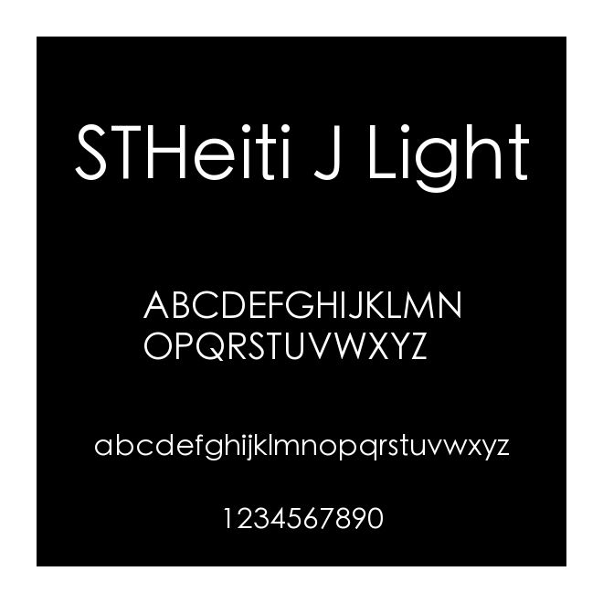 STHeiti J Light