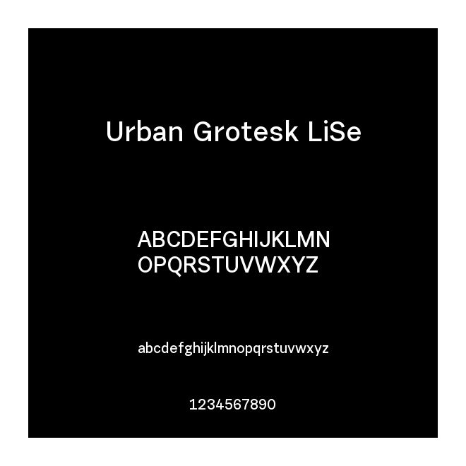Urban Grotesk LiSe