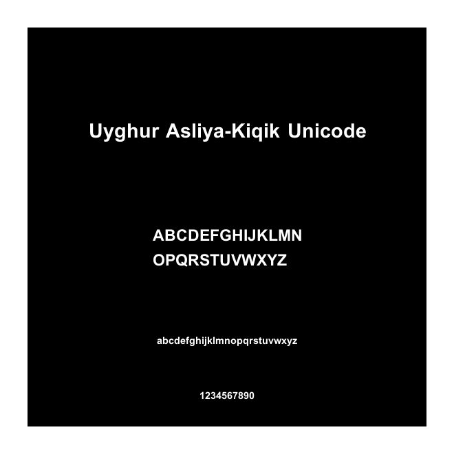 Uyghur Asliya-Kiqik Unicode