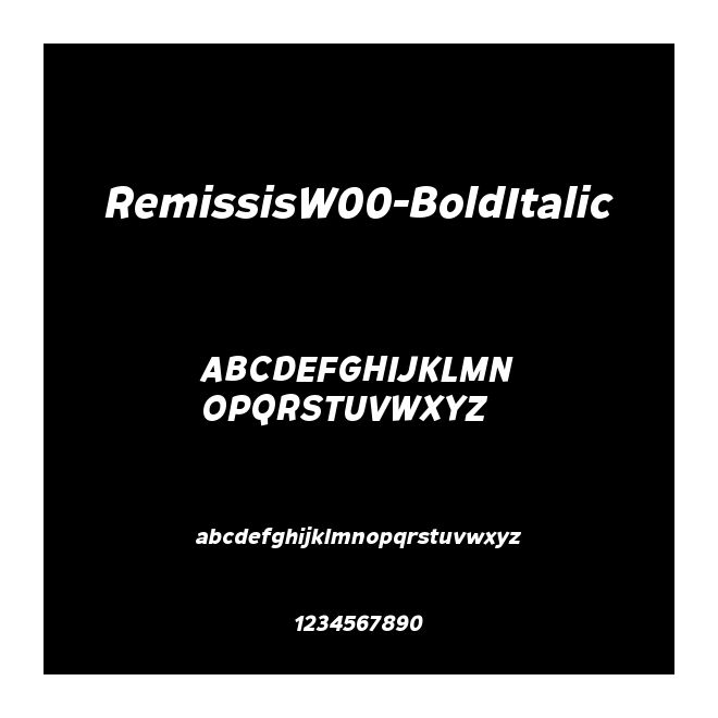 RemissisW00-BoldItalic