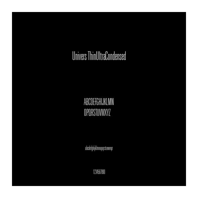 Univers ThinUltraCondensed