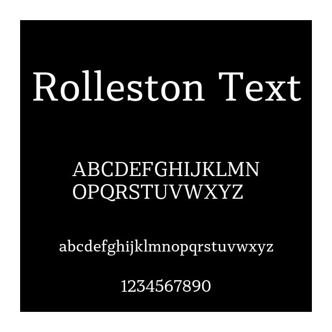 Rolleston Text