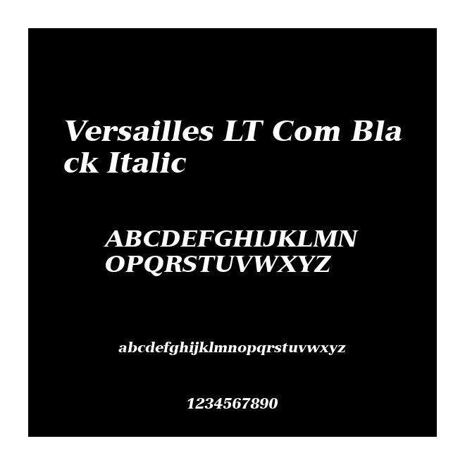Versailles LT Com Black Italic