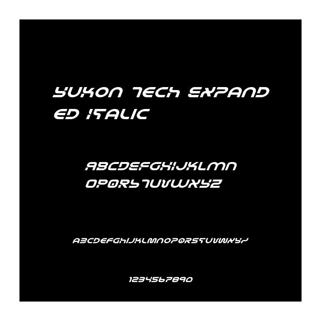 Yukon Tech Expanded Italic