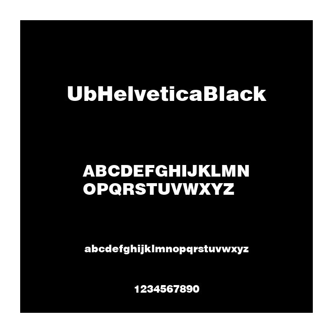 UbHelveticaBlack