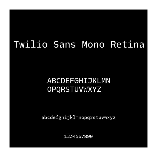 Twilio Sans Mono Retina