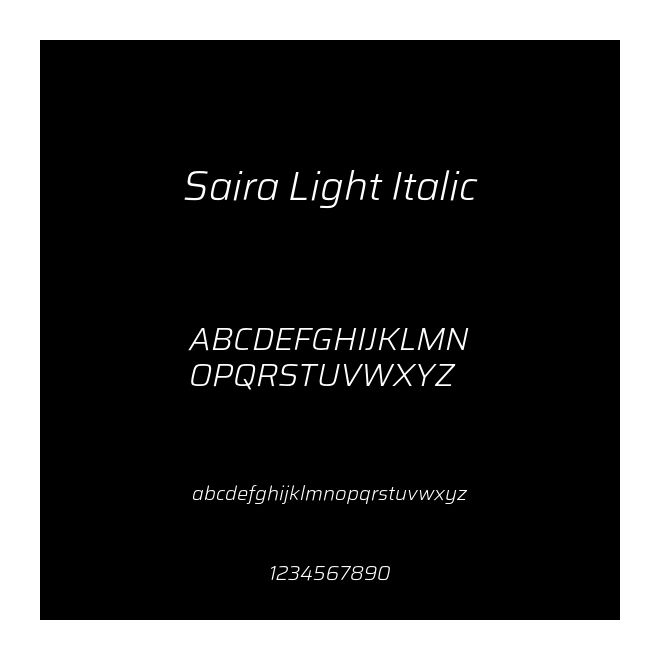 Saira Light Italic