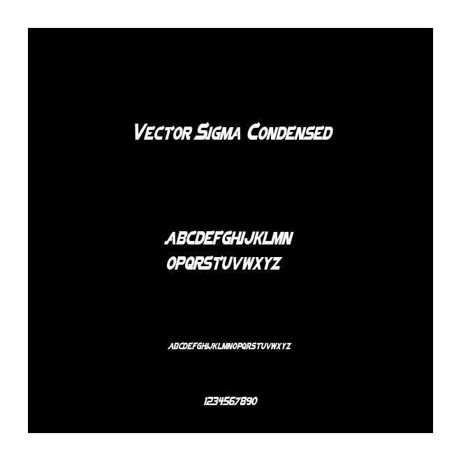 Vector Sigma Condensed
