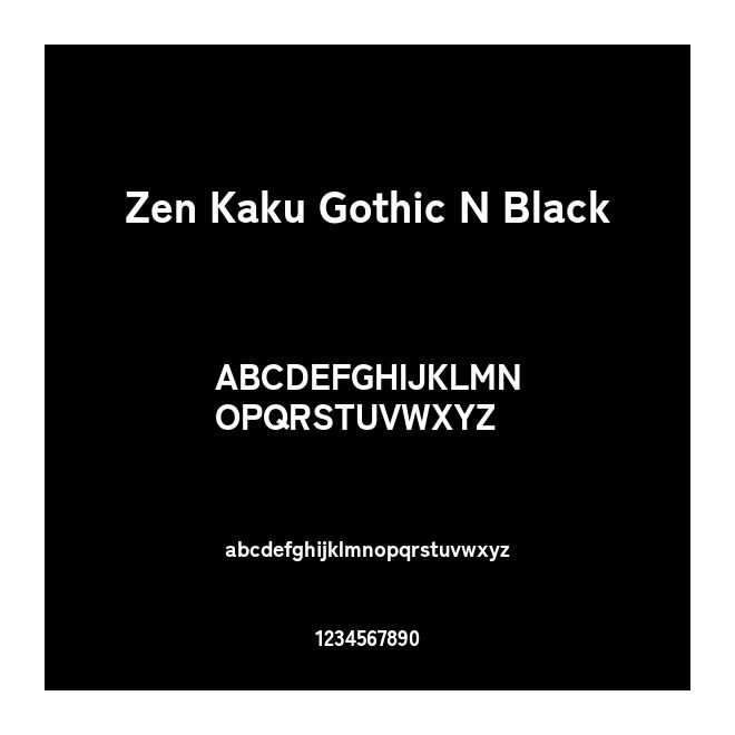 Zen Kaku Gothic N Black