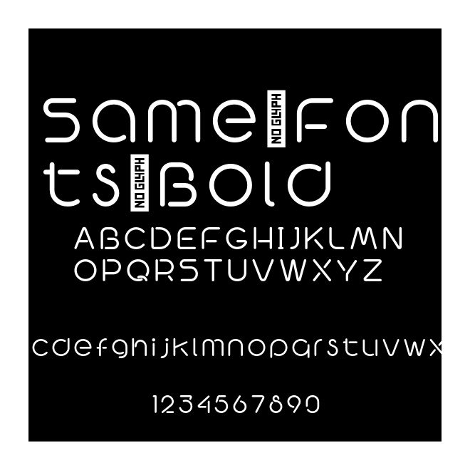 Same Fonts Bold