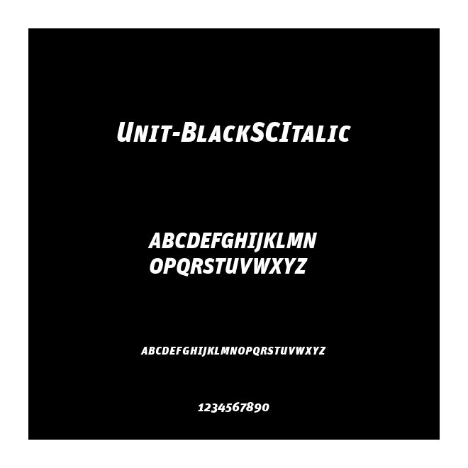 Unit-BlackSCItalic