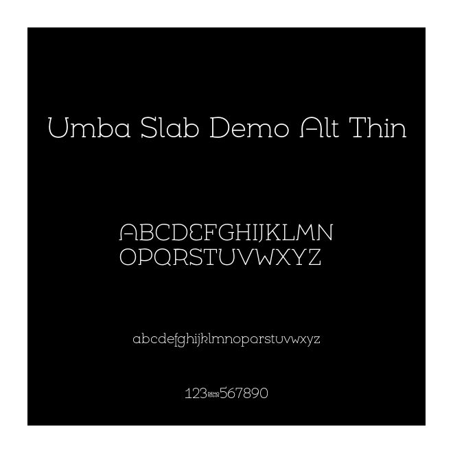 Umba Slab Demo Alt Thin