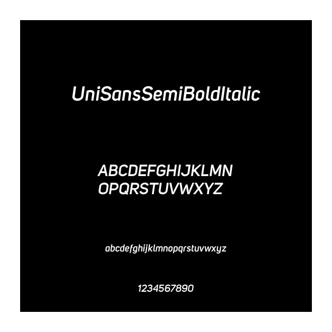 UniSansSemiBoldItalic