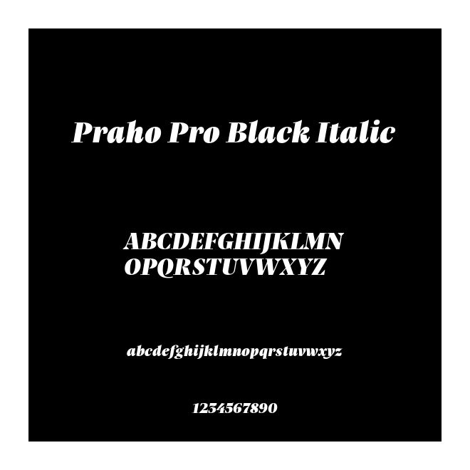 Praho Pro Black Italic